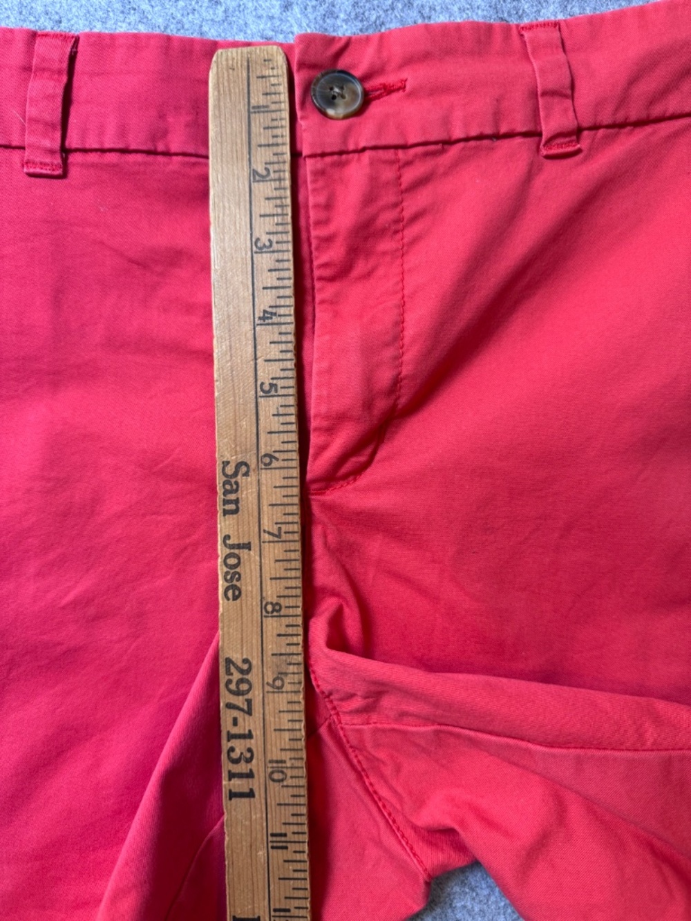 Old Navy Everyday Shorts Size 6 Coral Orange Stretch Chino Mid Rise - Picture 7 of 8